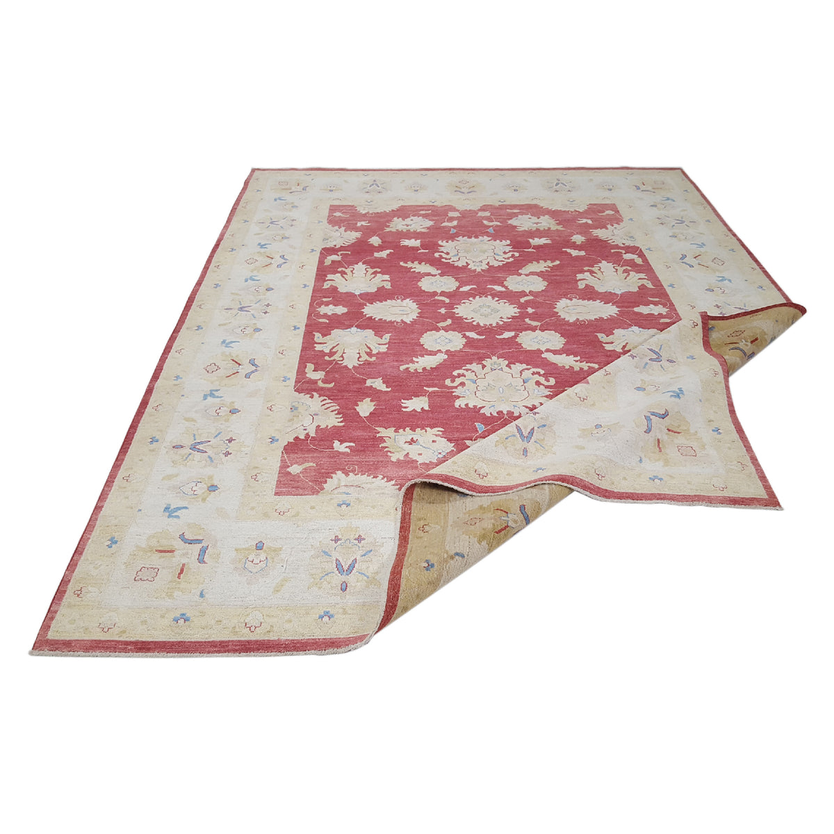 Pacific Ziegler 42226 Orange Ivory Transitional Hand Knotted Rug