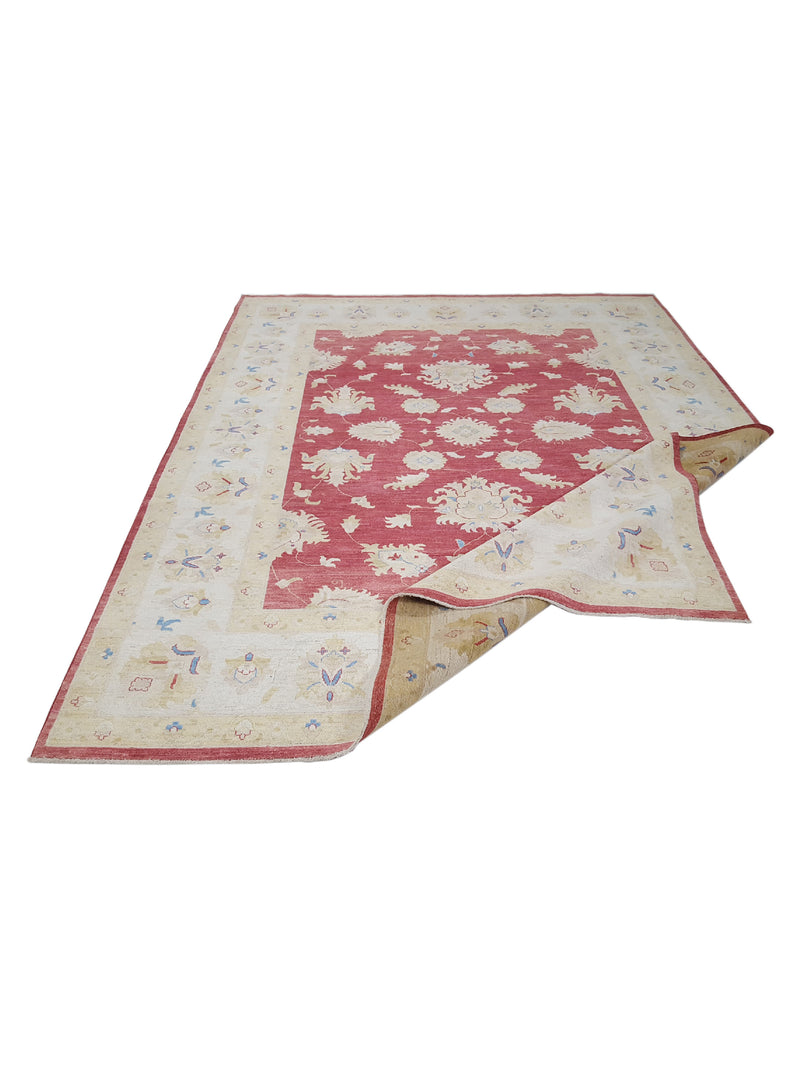 Pacific Ziegler 42226 Orange Ivory Transitional Hand Knotted Rug