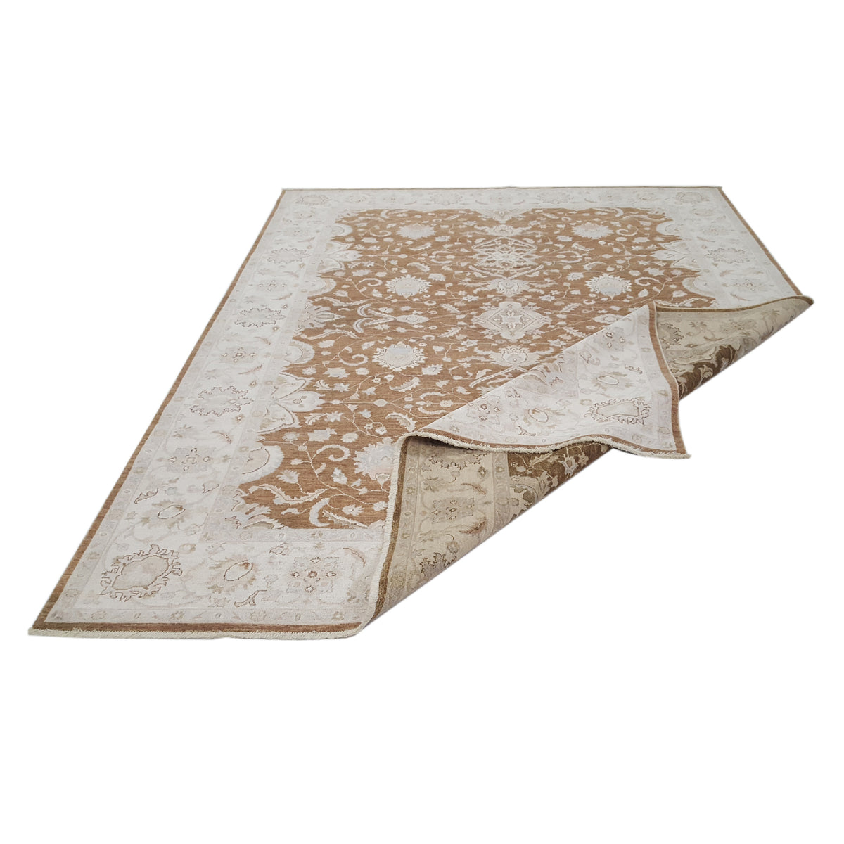 Pacific Ziegler 42228 Lt.Brown Ivory Transitional Hand Knotted Rug