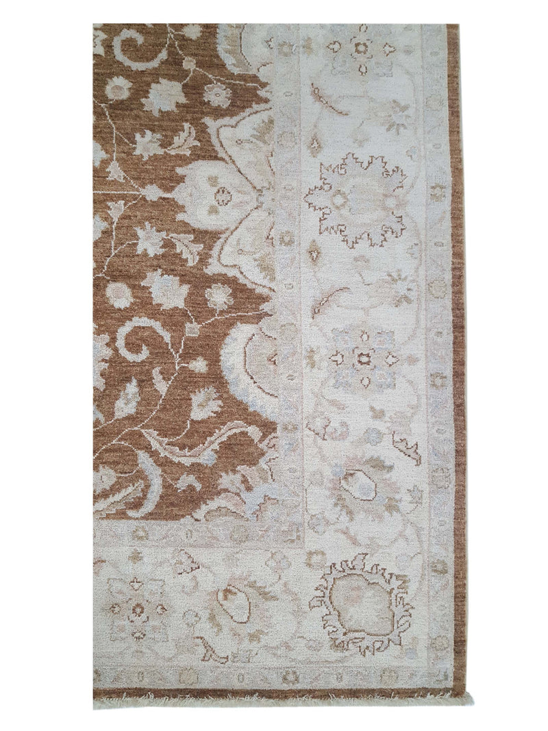 Pacific Ziegler 42228 Lt.Brown Ivory Transitional Hand Knotted Rug