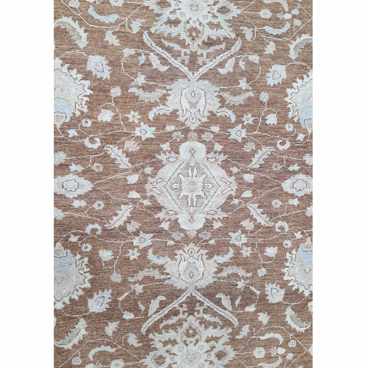 Pacific Ziegler 42228 Lt.Brown Ivory Transitional Hand Knotted Rug