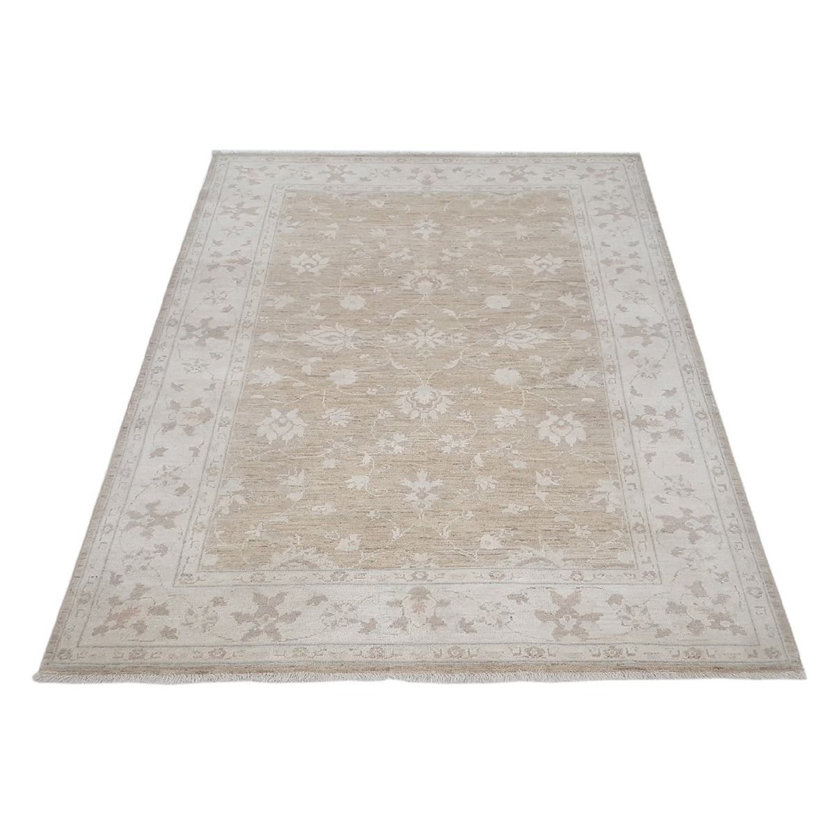 Pacific Ziegler 42231 Brown Ivory Transitional Hand Knotted Rug