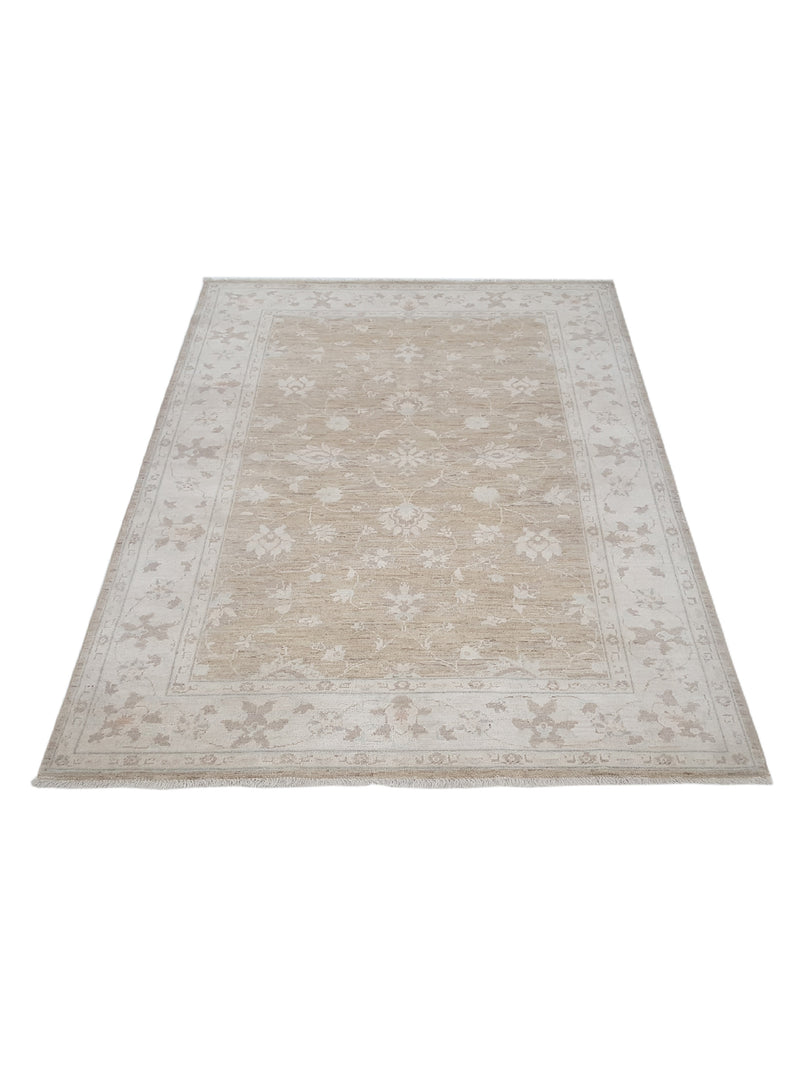 Pacific Ziegler 42231 Brown Ivory Transitional Hand Knotted Rug