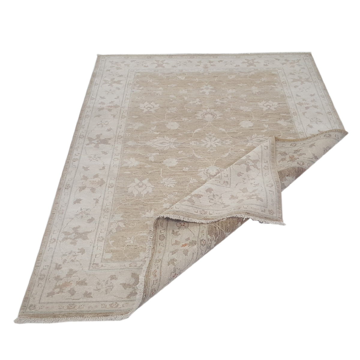 Pacific Ziegler 42231 Brown Ivory Transitional Hand Knotted Rug