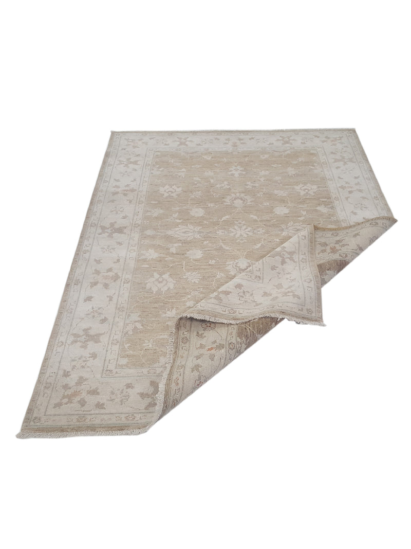 Pacific Ziegler 42231 Brown Ivory Transitional Hand Knotted Rug