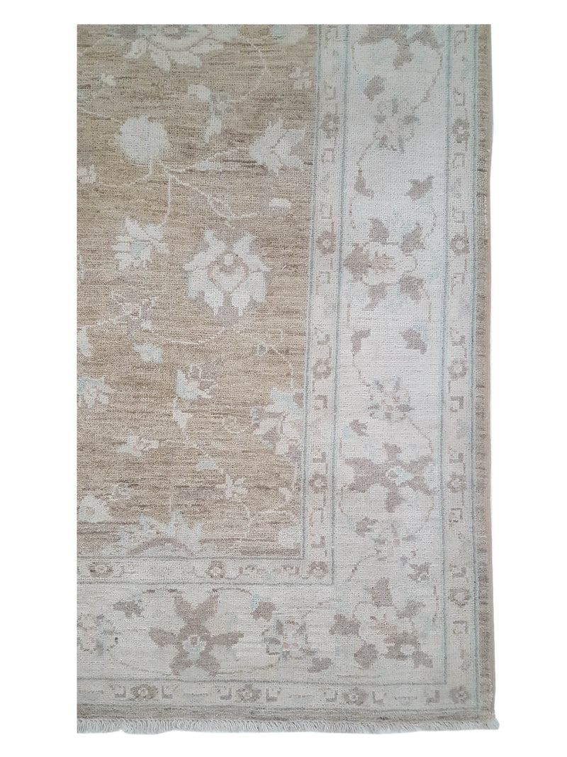 Pacific Ziegler 42231 Brown Ivory Transitional Hand Knotted Rug