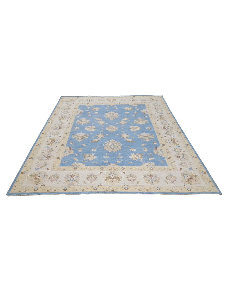 Pacific Ziegler 42238 Blue Ivory Transitional Hand Knotted Rug