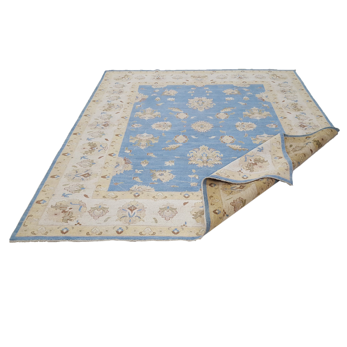 Pacific Ziegler 42238 Blue Ivory Transitional Hand Knotted Rug