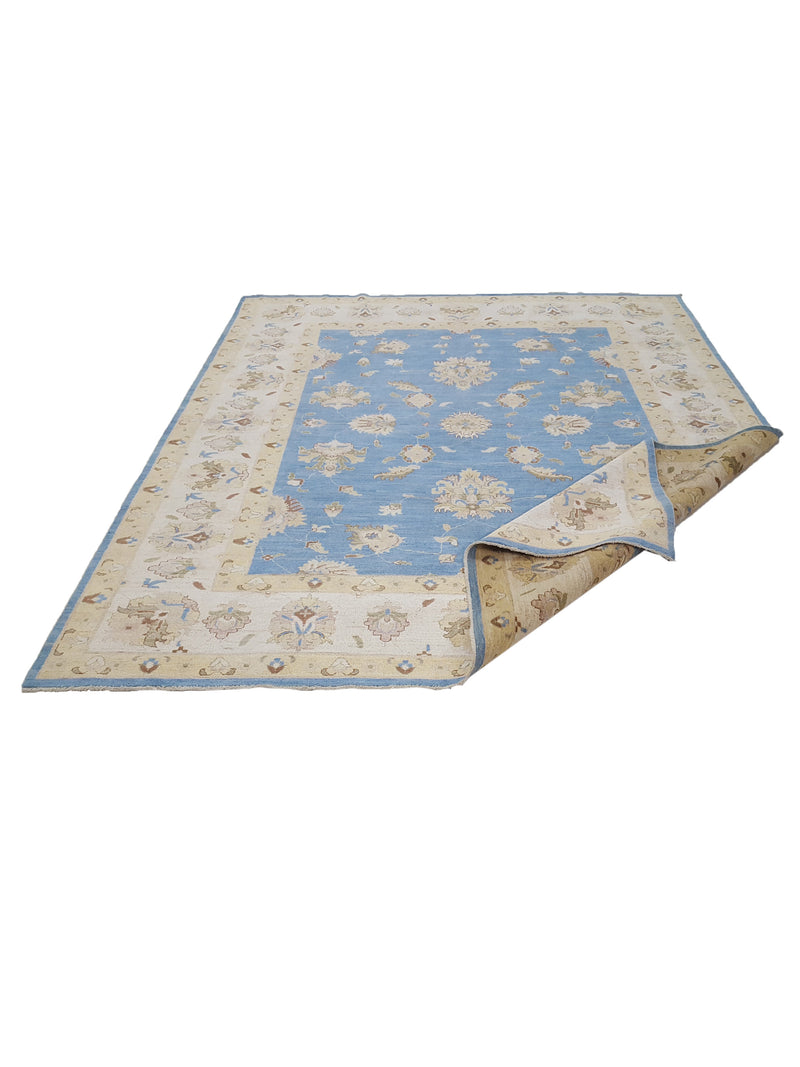 Pacific Ziegler 42238 Blue Ivory Transitional Hand Knotted Rug