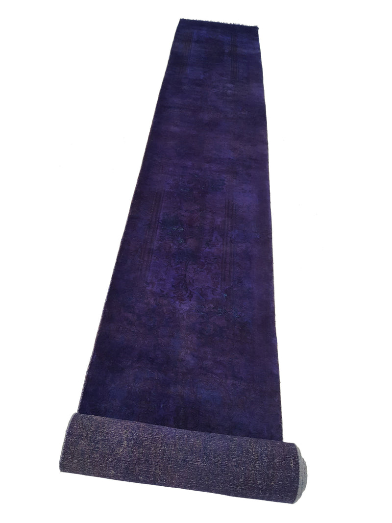 Pacific Overdyed 42242 Purple Purple Transitional Hand Knotted Rug