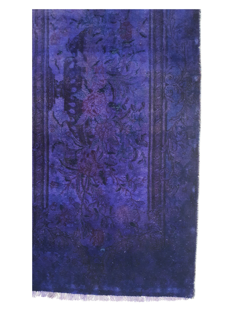 Pacific Overdyed 42242 Purple Purple Transitional Hand Knotted Rug