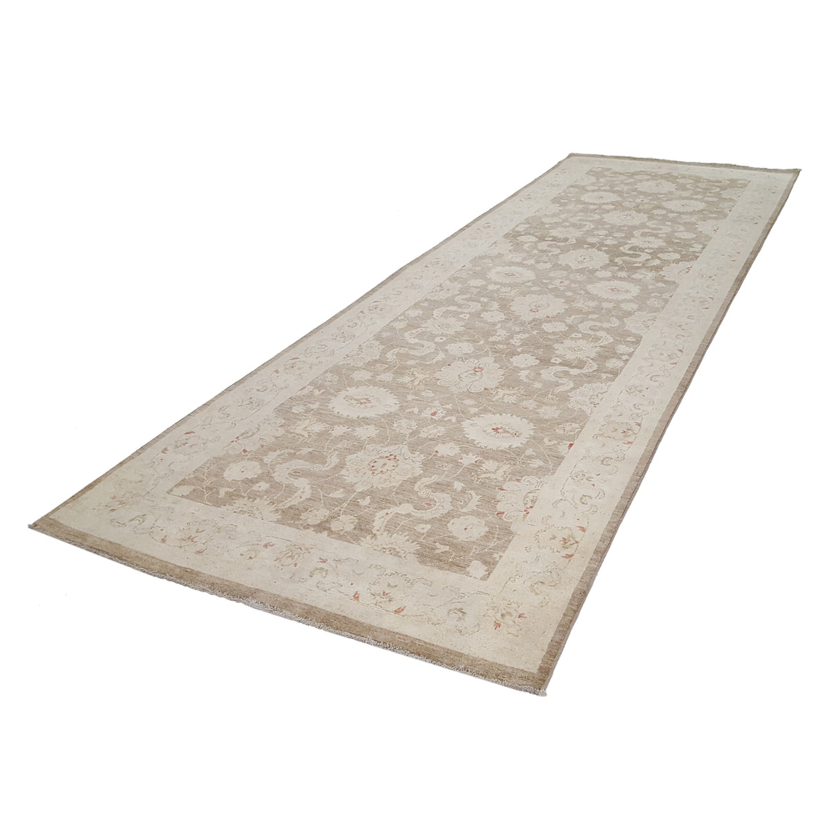 Pacific Ziegler 42246 Brown Ivory Transitional Hand Knotted Rug