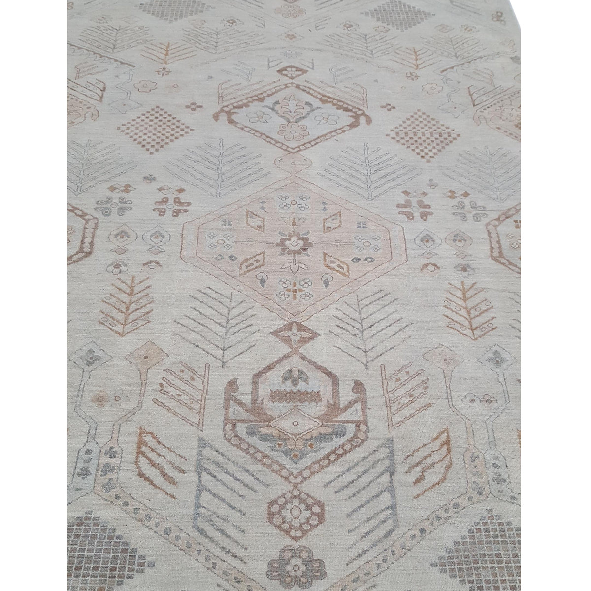 Pacific Ziegler 42247 Beige Beige Transitional Hand Knotted Rug