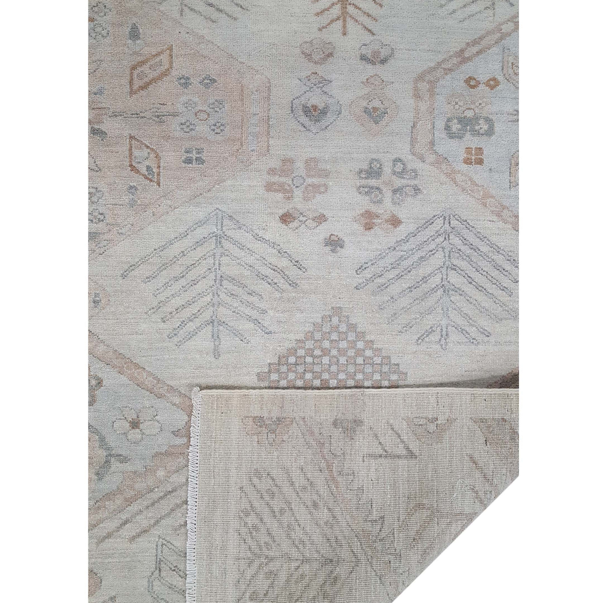 Pacific Ziegler 42247 Beige Beige Transitional Hand Knotted Rug