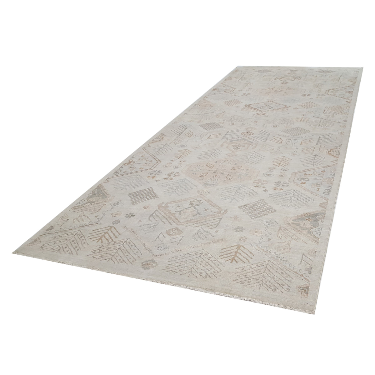 Pacific Ziegler 42247 Beige Beige Transitional Hand Knotted Rug