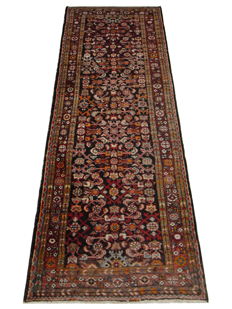 Pacific Hamadan 42263 Burgundy Burgundy Traditional Hand Knotted Rug