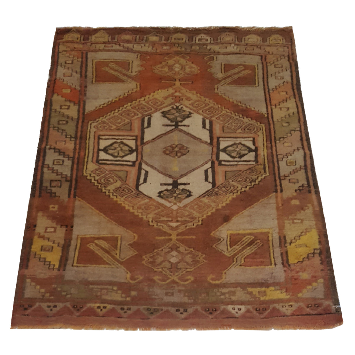 Pacific Anatolian 42264 Coral Multi Traditional Hand Knotted Rug