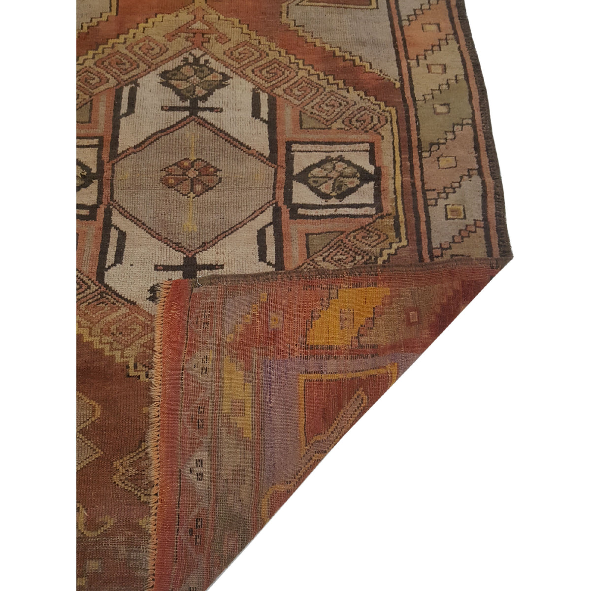 Pacific Anatolian 42264 Coral Multi Traditional Hand Knotted Rug