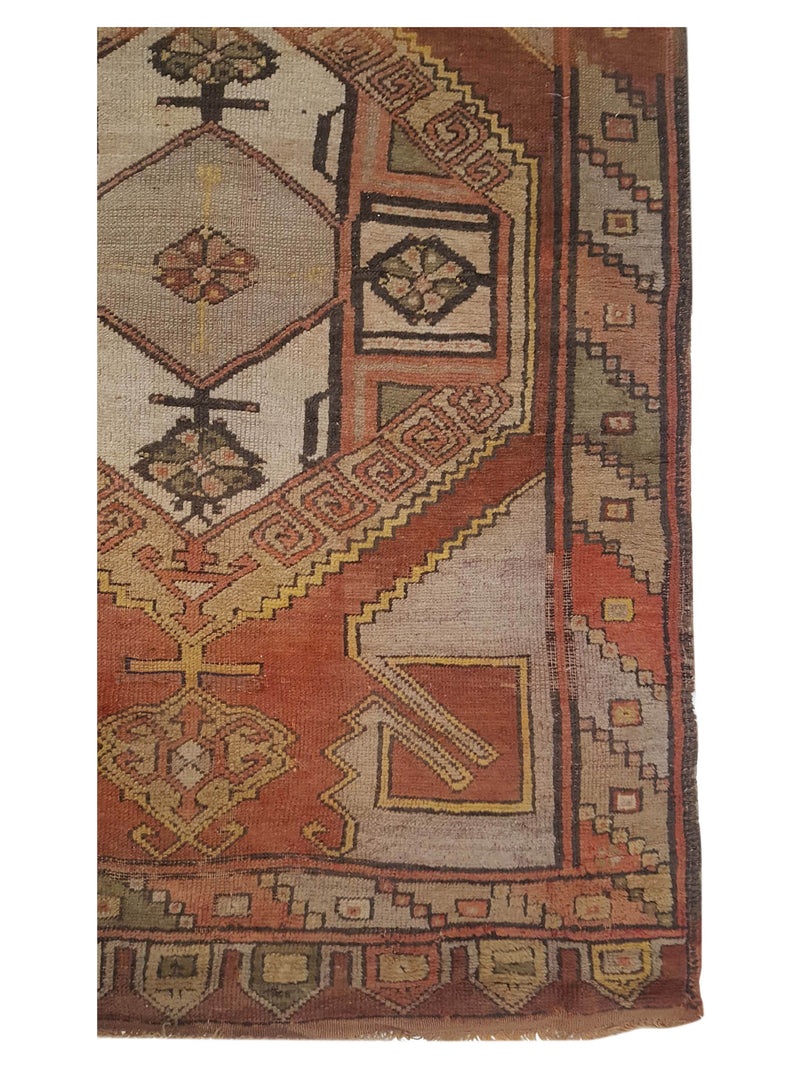 Pacific Anatolian 42264 Coral Multi Traditional Hand Knotted Rug