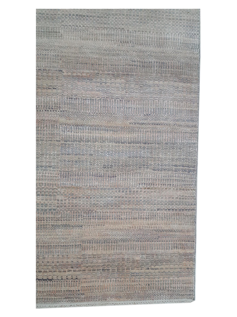 Pacific Flute 42265 Pink Grey Modern Hand Knotted Rug