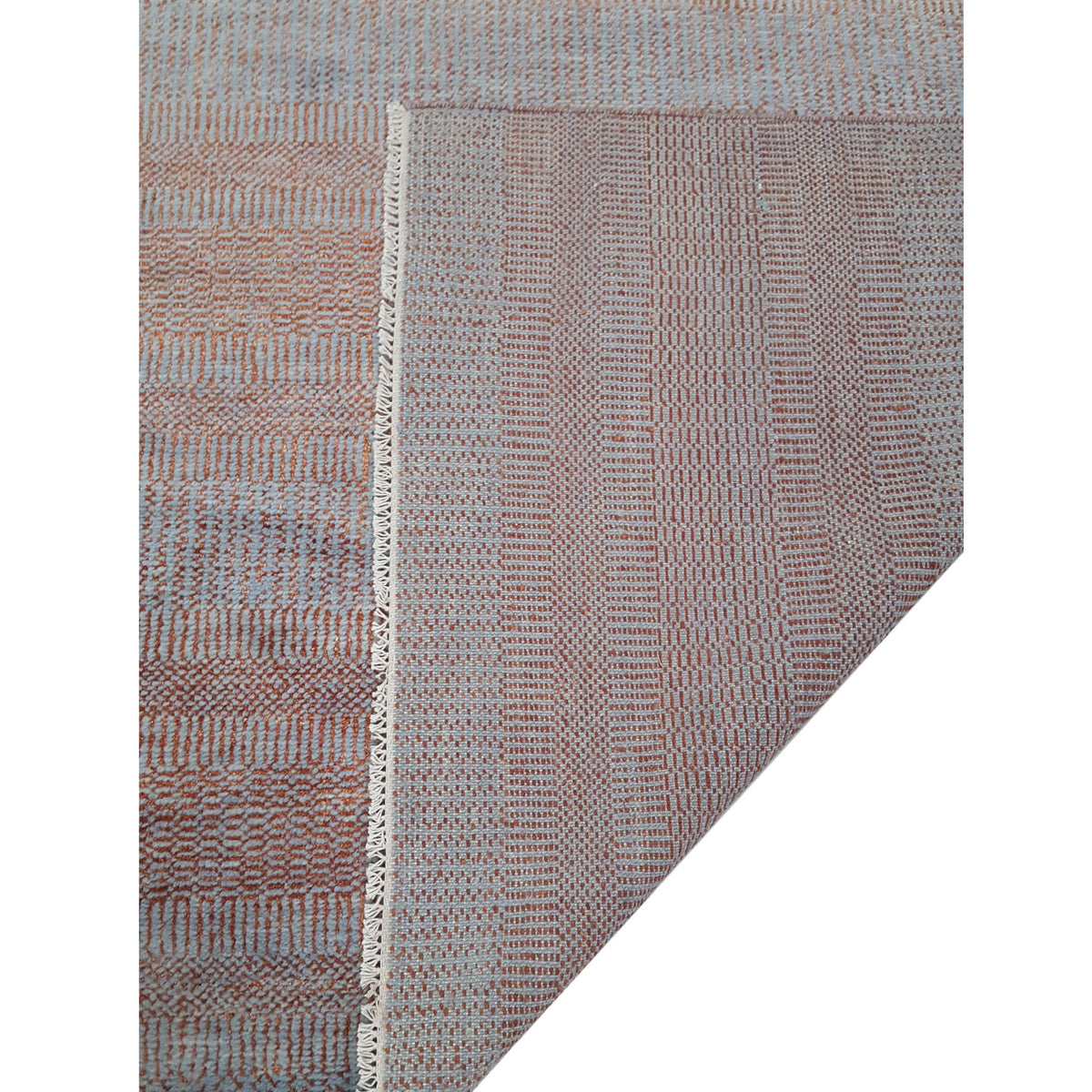 Pacific Flute 42269 Rust Blue Grey Modern Hand Knotted Rug