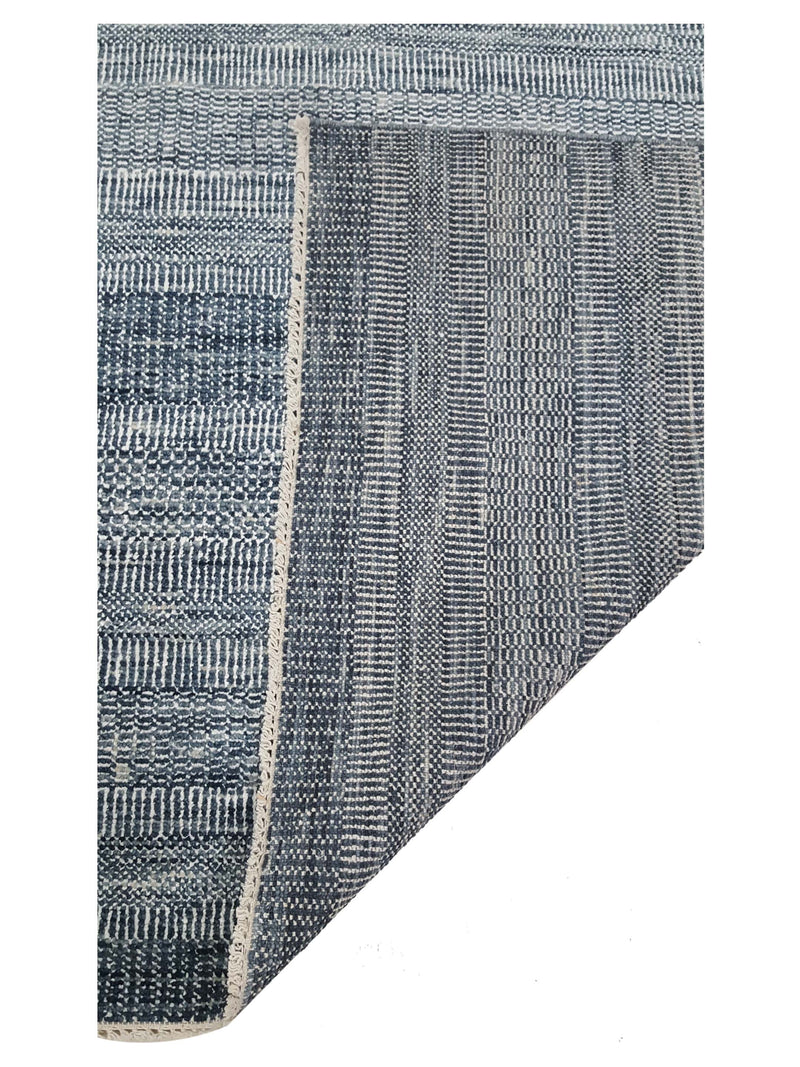 Pacific Flute 42270 Blue Ivory Modern Hand Knotted Rug