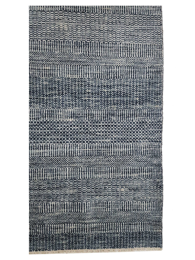 Pacific Flute 42270 Blue Ivory Modern Hand Knotted Rug