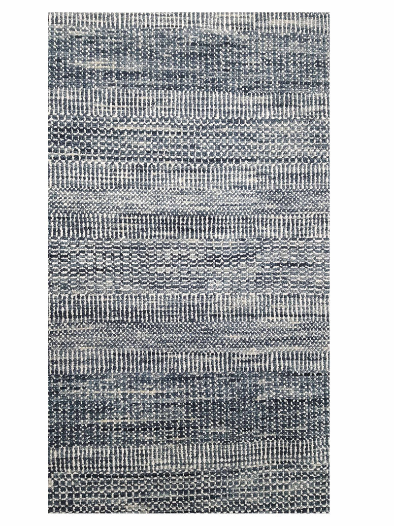Pacific Flute 42270 Blue Ivory Modern Hand Knotted Rug