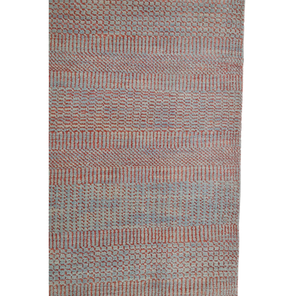 Pacific Flute 42280 Pink Lt.Grey Modern Hand Knotted Rug