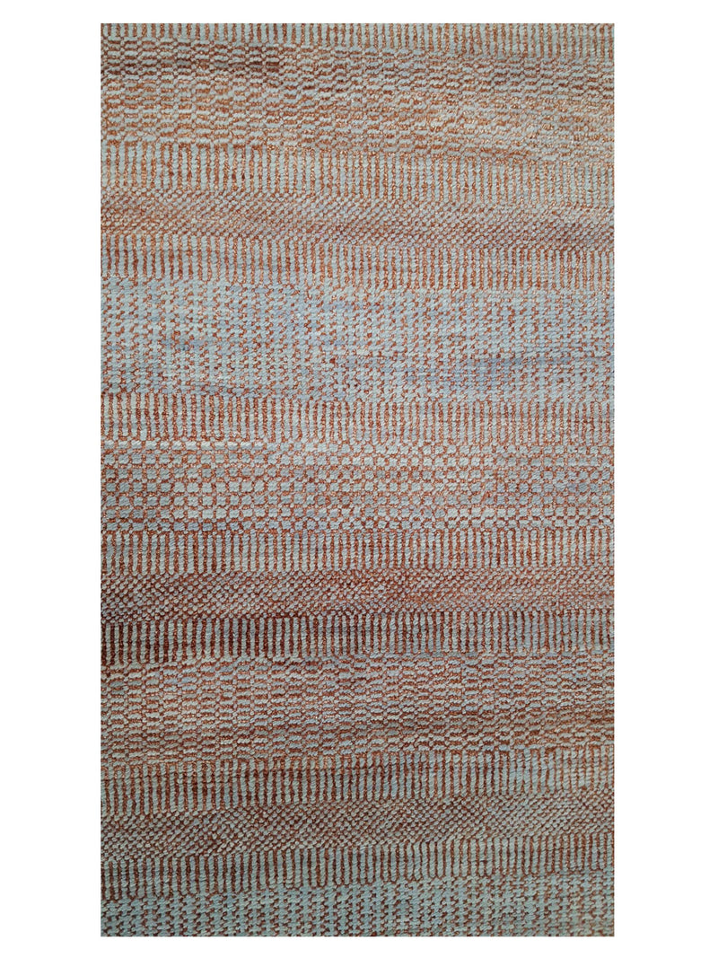 Pacific Flute 42292 Rust Sky Modern Hand Knotted Rug