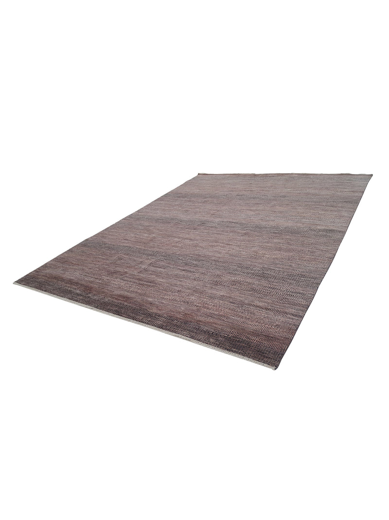 Pacific Flute 42299 Rust Grey Modern Hand Knotted Rug