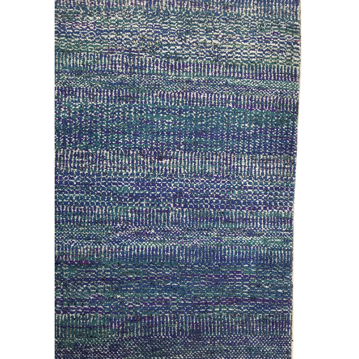 Pacific Flute 42325 Purple Blue Modern Hand Knotted Rug