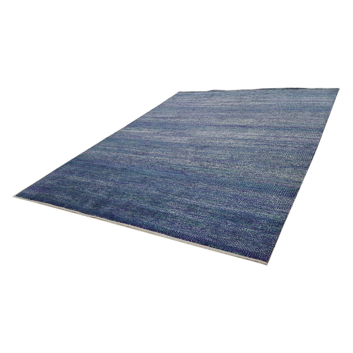 Pacific Flute 42325 Purple Blue Modern Hand Knotted Rug