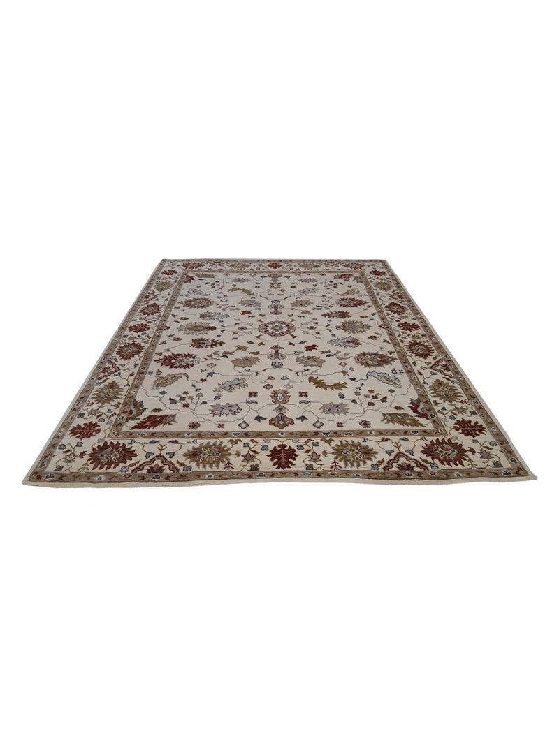 Pacific Ushak 42330 Ivory Red Transitional Hand Knotted Rug