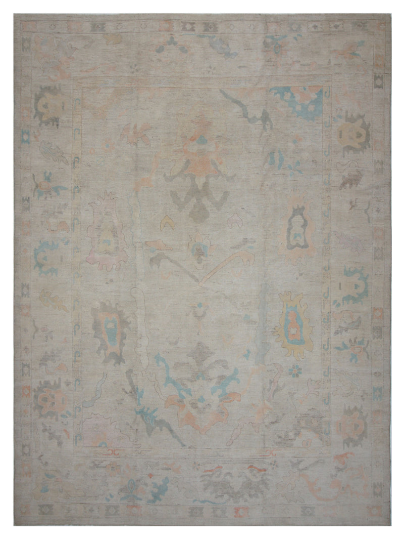 Pacific Ushak Wool Weft  Beige Multi Transitional