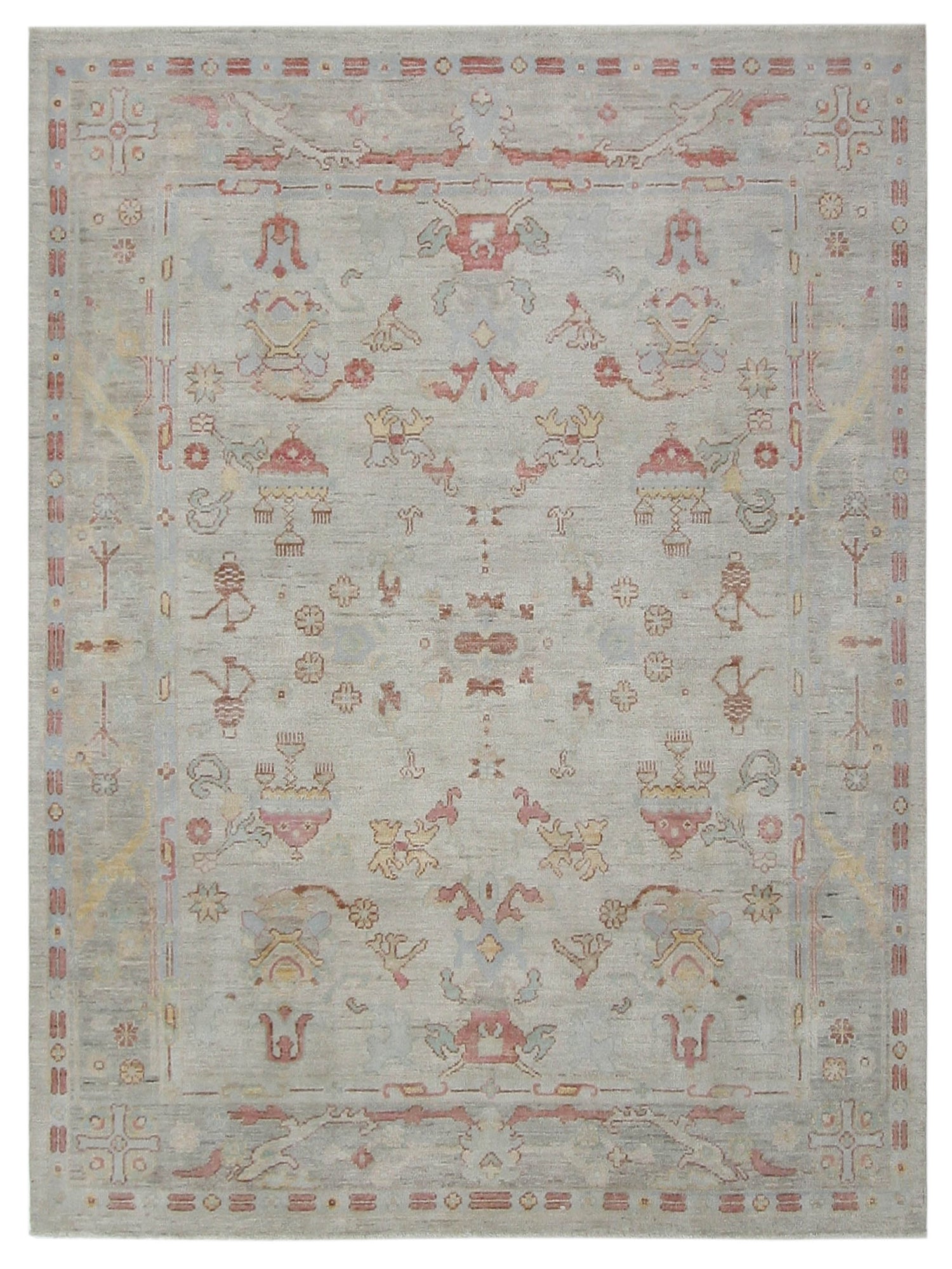 Pacific Ushak Wool Weft  Beige Multi Transitional