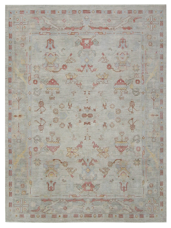 Pacific Ushak Wool Weft  Beige Multi Transitional