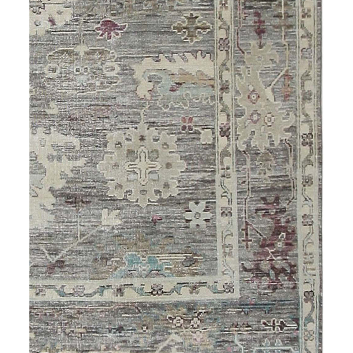 Pacific Ushak Wool Weft 42337 Lt.Brown Beige Transitional Hand Knotted Rug