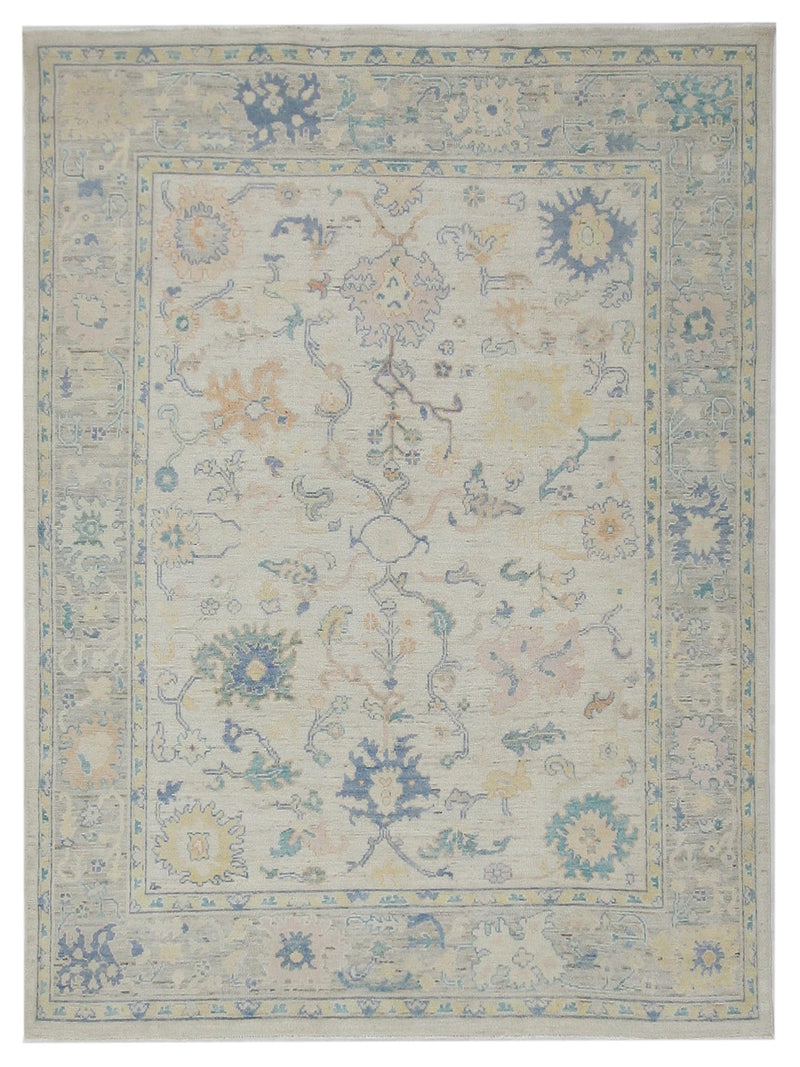 Pacific Ushak Wool Weft  Lime Multi Transitional