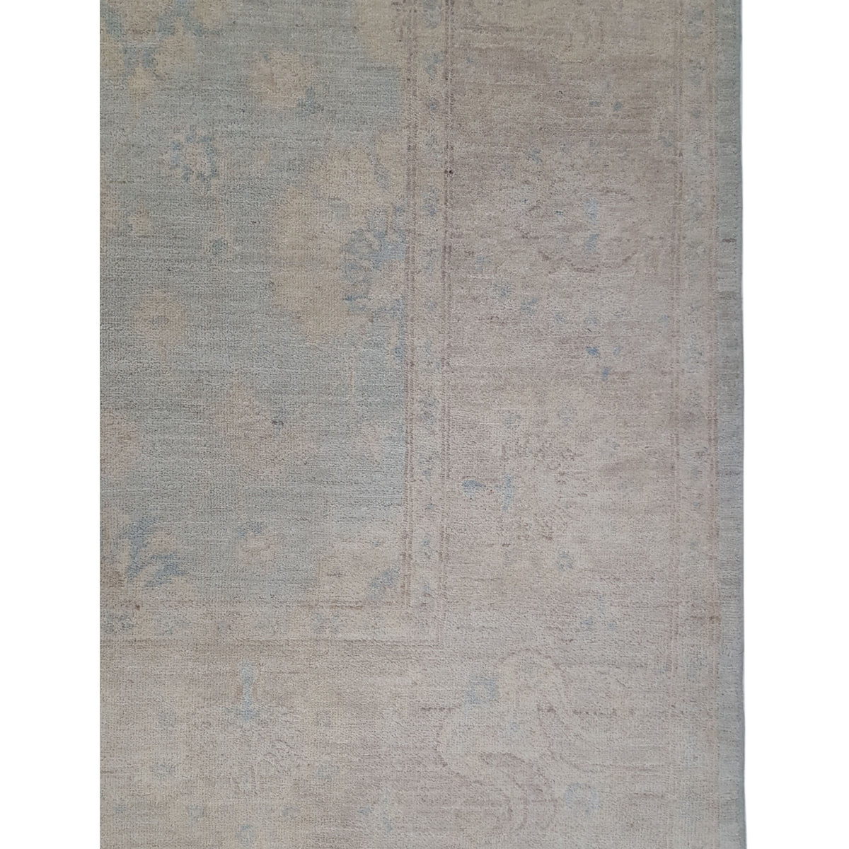 Pacific Ushak Wool Weft 42347 Lt.Grey Beige Transitional Hand Knotted Rug