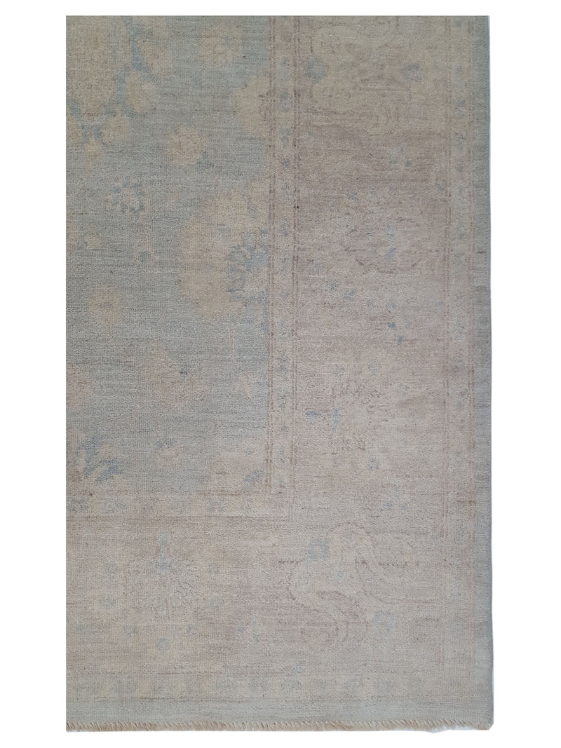 Pacific Ushak Wool Weft 42347 Lt.Grey Beige Transitional Hand Knotted Rug