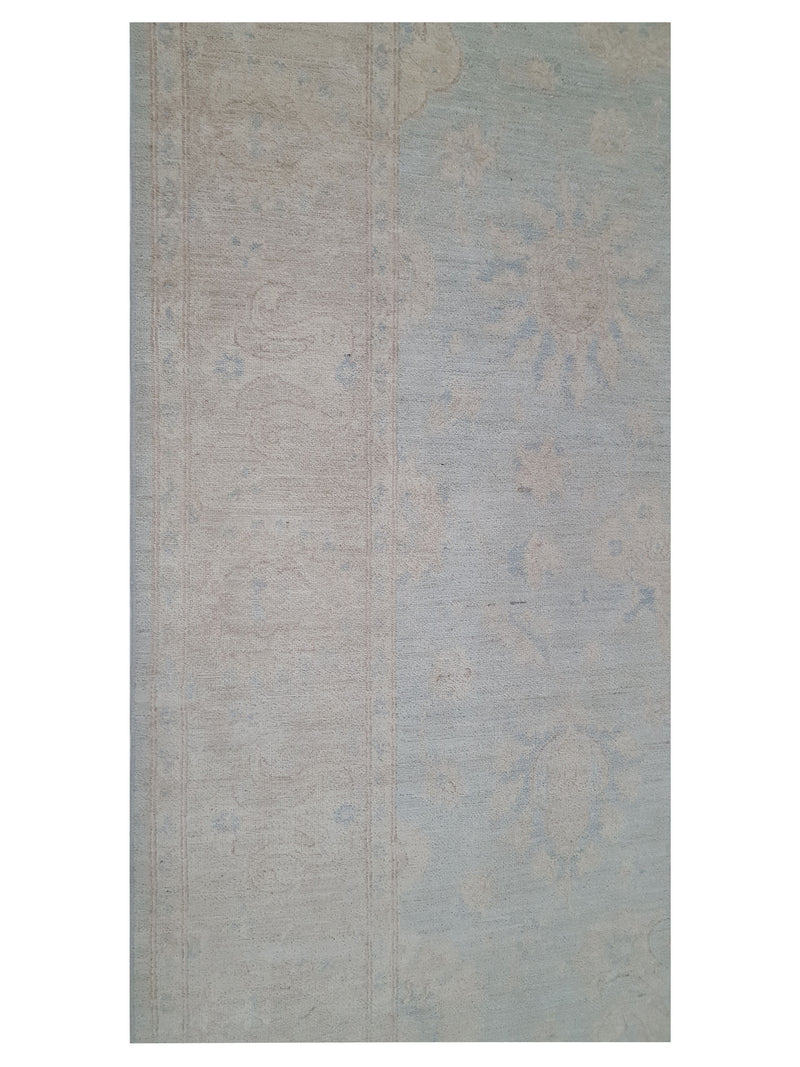 Pacific Ushak Wool Weft 42347 Lt.Grey Beige Transitional Hand Knotted Rug