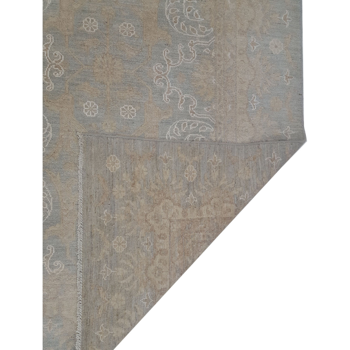 Pacific Ziegler 42349 Teal Gold Transitional Hand Knotted Rug