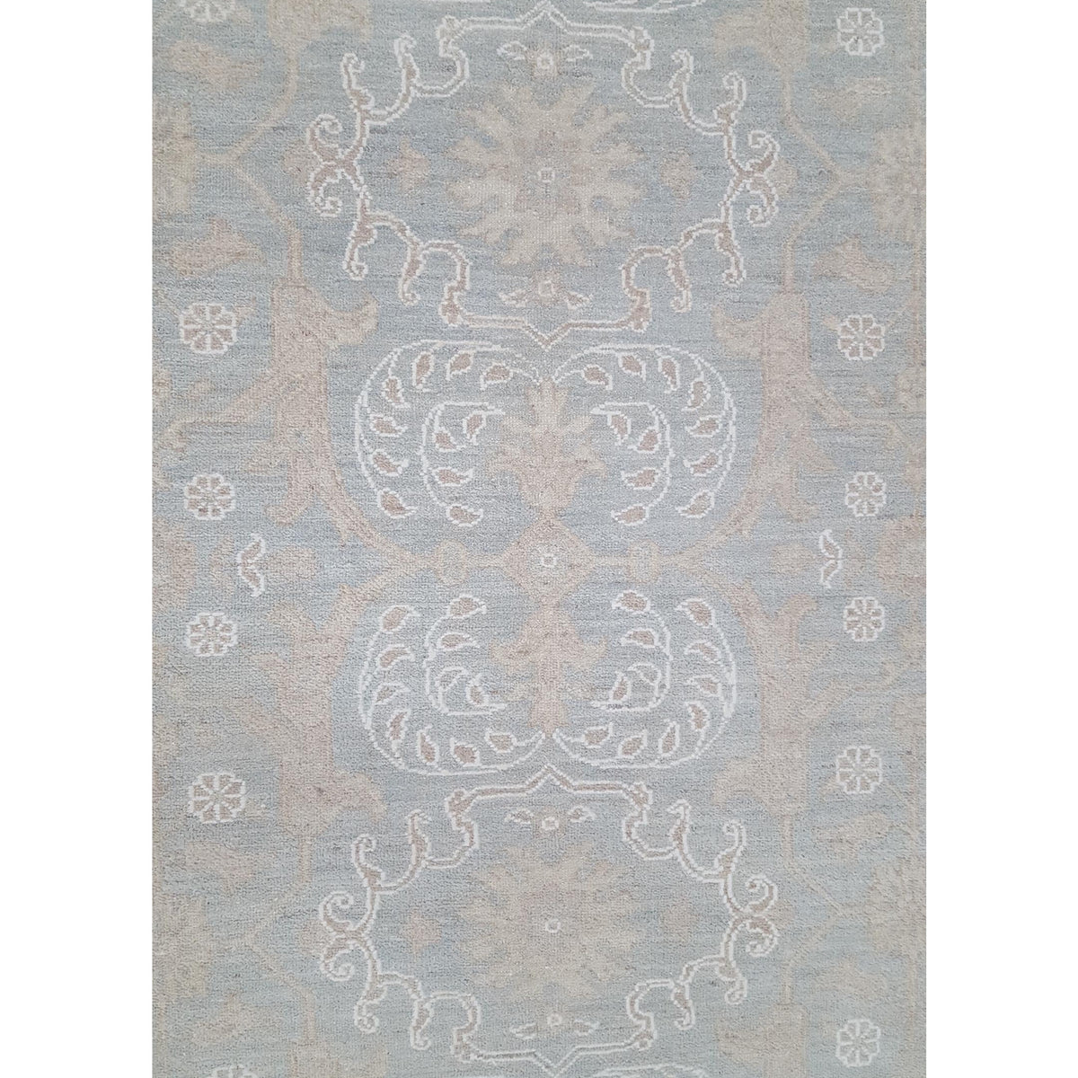 Pacific Ziegler 42349 Teal Gold Transitional Hand Knotted Rug
