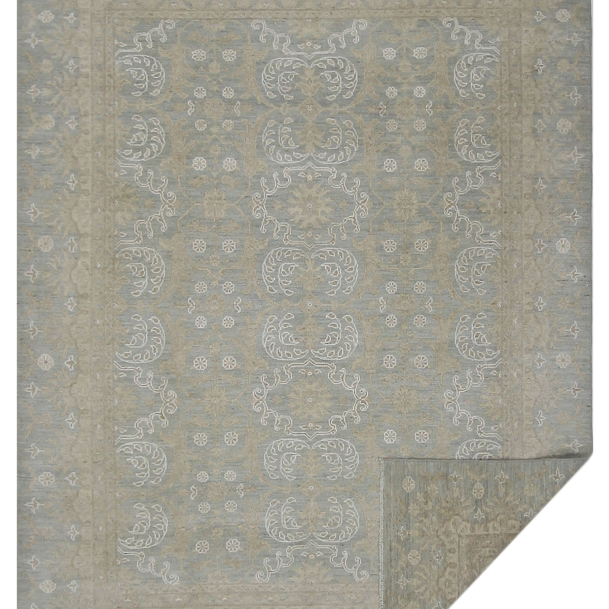 Pacific Ziegler 42349 Teal Gold Transitional Hand Knotted Rug