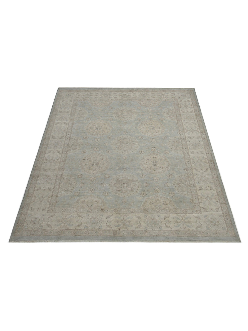 Pacific Ziegler 42351 Lt.Grey Beige Transitional Hand Knotted Rug