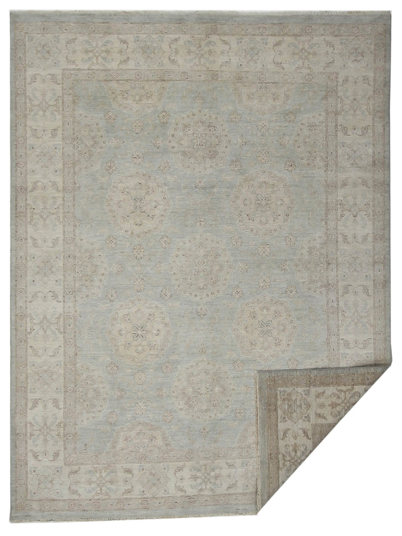 Pacific Ziegler 42351 Lt.Grey Beige Transitional Hand Knotted Rug