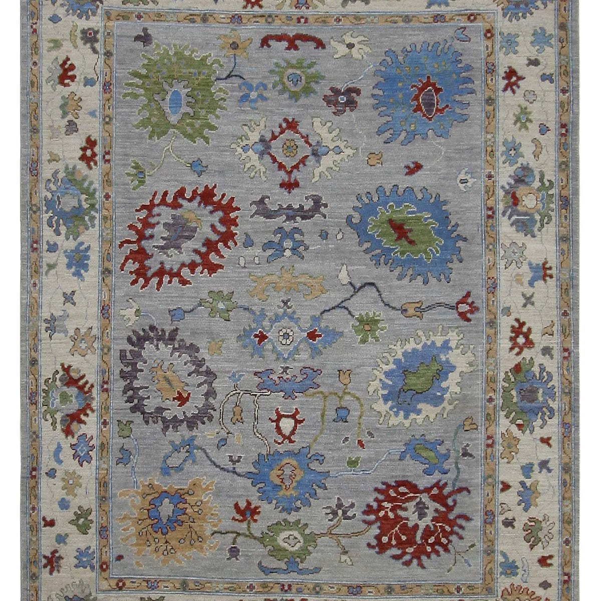 Pacific Ushak Wool Weft  Grey Beige Transitional