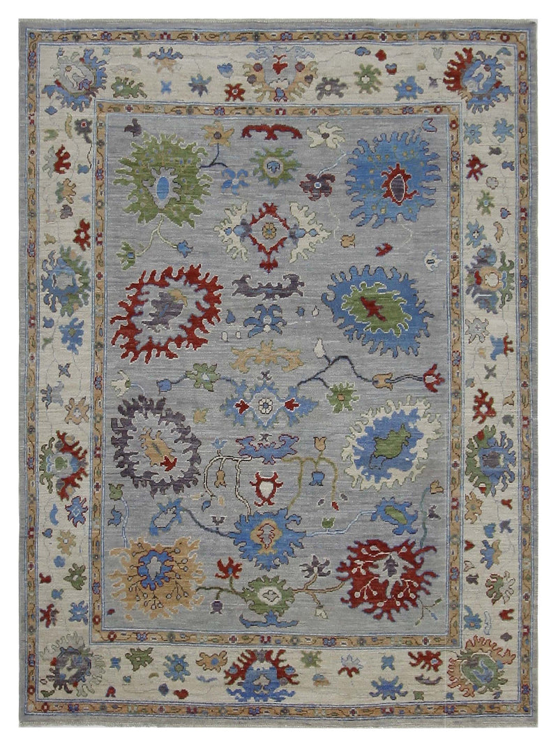 Pacific Ushak Wool Weft  Grey Beige Transitional