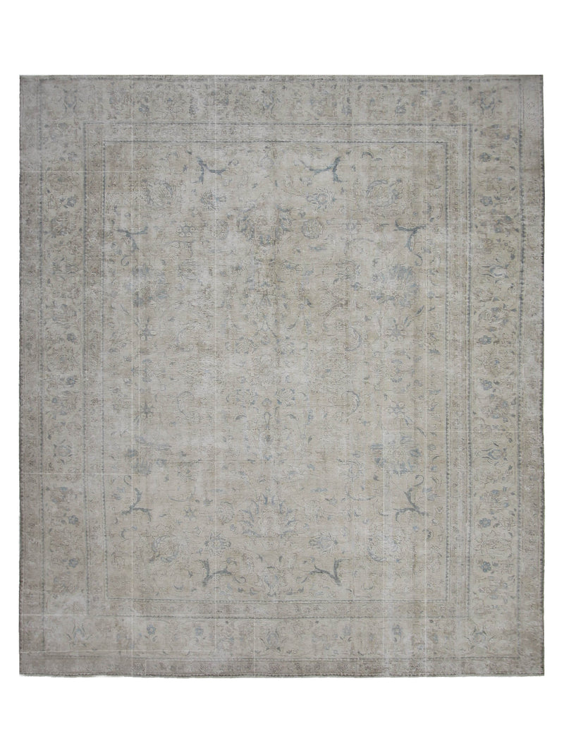 Pacific Vintage 42366 Beige Beige Vintage Hand Knotted Rug